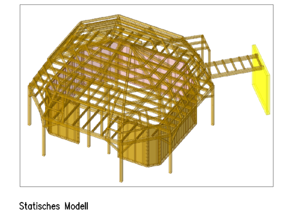 Pavillon Statik und Gewerke